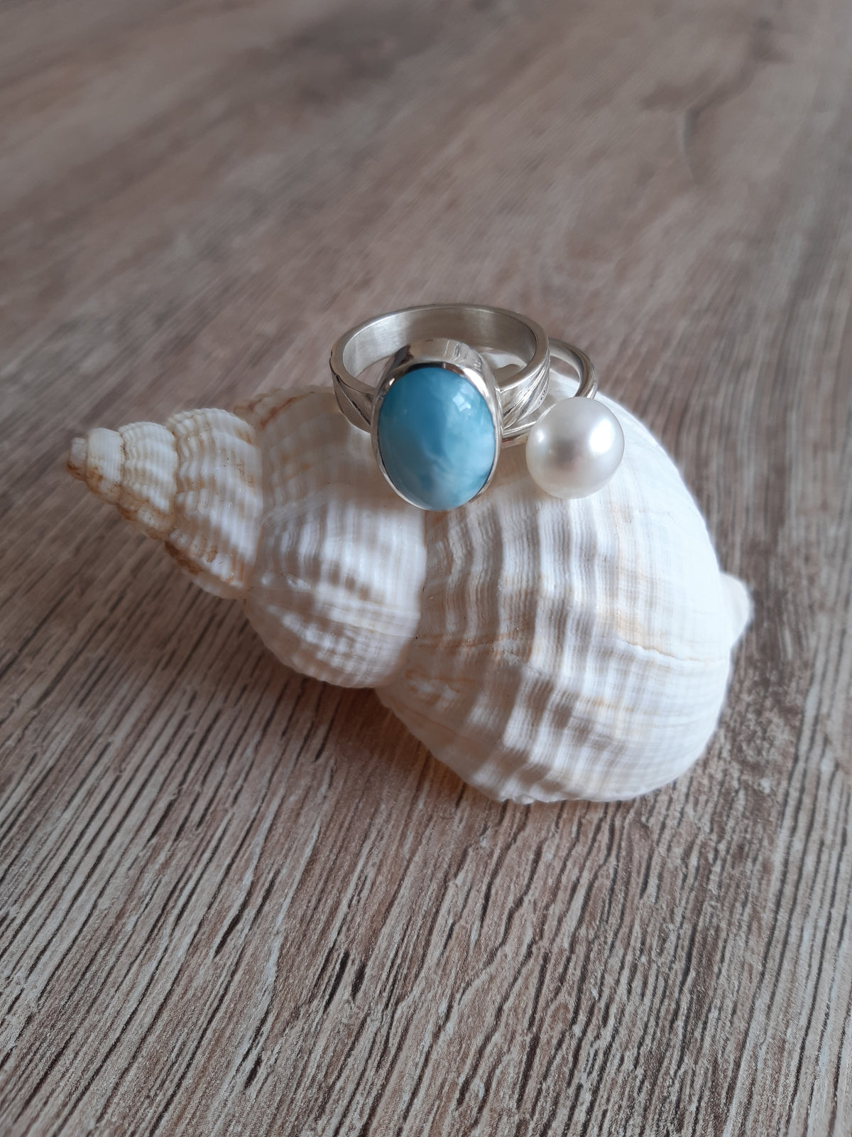 Ring mit Larimar – Detailansicht 3