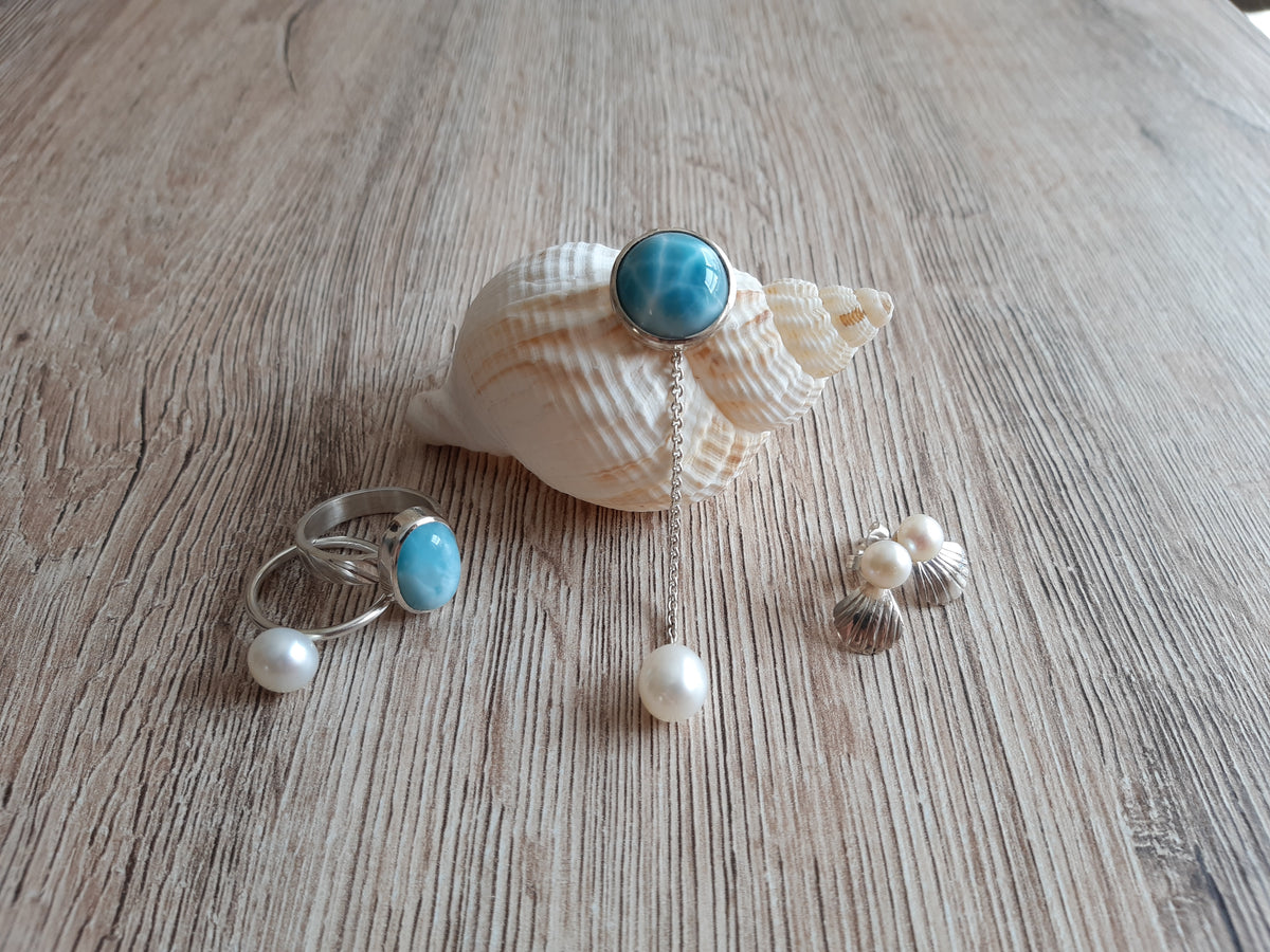 Ring mit Larimar – Detailansicht 5