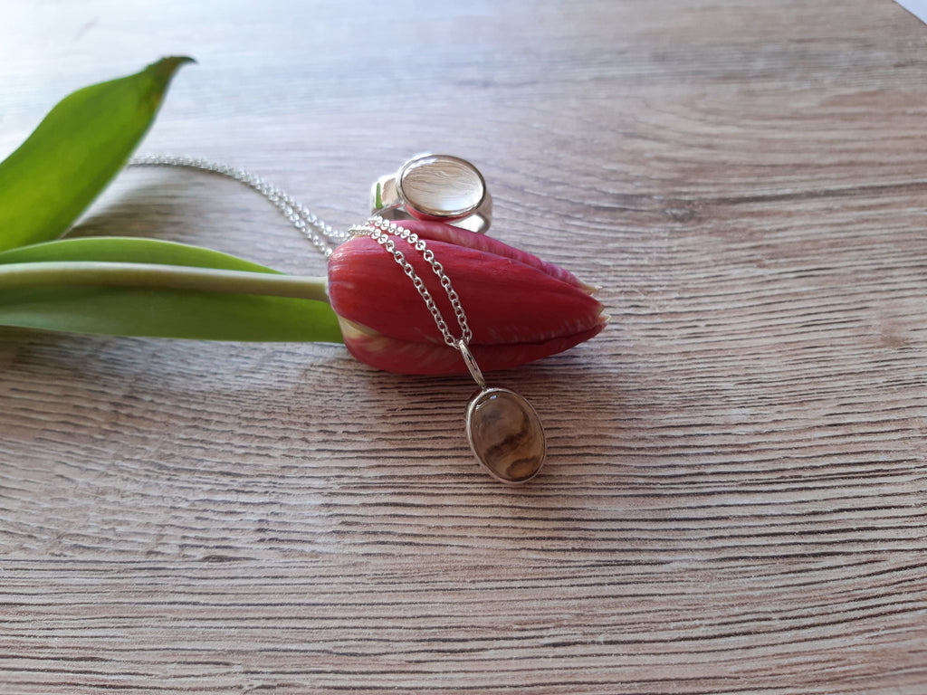 Kette mit Citrin-Anhänger – Detailansicht 2