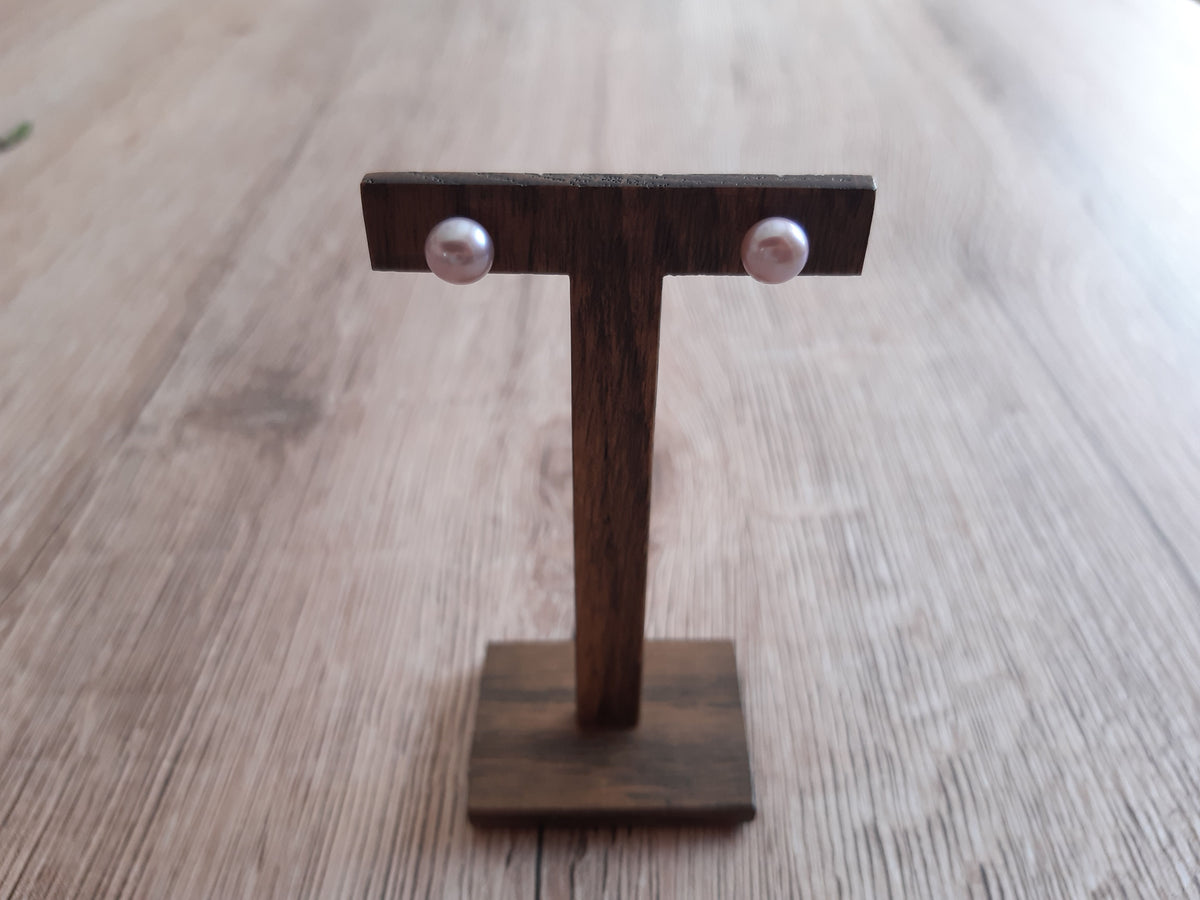 Ohrstecker Lavendel Boutons – Detailansicht 2
