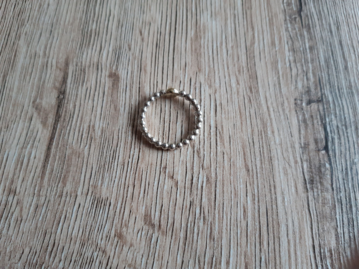 Bicolor-Kugelring mit Brillant – Detailansicht 3